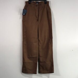GAP Loose Fit Easy Twill Pant, Women's Size XS - Brown